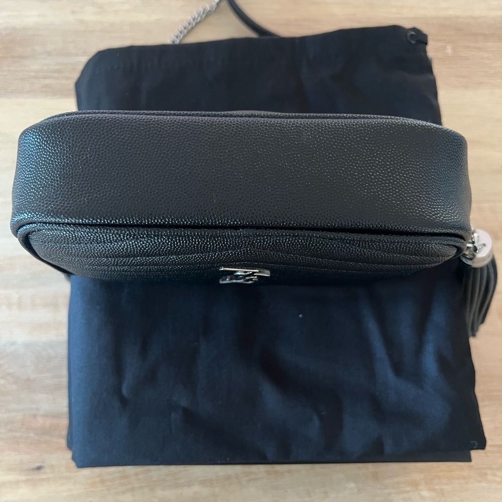 New Saint Laurent Metallic Black Crossbody Bag - Picture 4 of 9